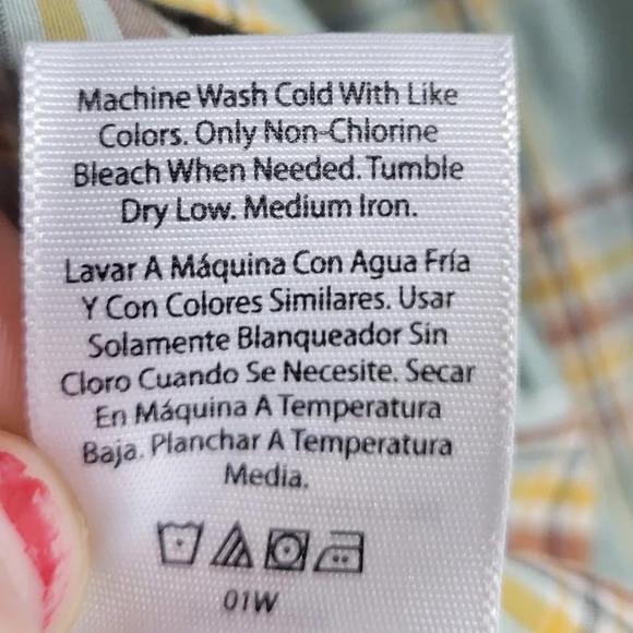 NWOT George Classic Multi-colored Long Sleeve Button Up kle Resistant Size Small - Picture 15 of 15